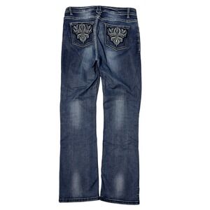 Reba Western Bootcut Jeans Womens 12 Embroidered Pockets Low Rise Y2K Denim